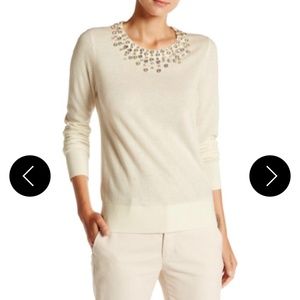 Kate Spade Do Wonders Embellished Cream Sweater